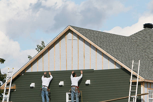 Professional Emergency Siding Repair technician working in Galena, IN